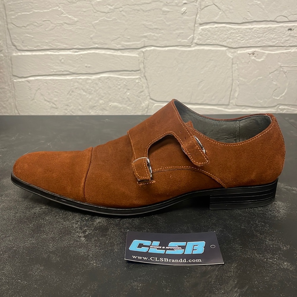 Stacy Adams  Men's Slocomb Cap Toe Double Monk Strap Slip on Loafers